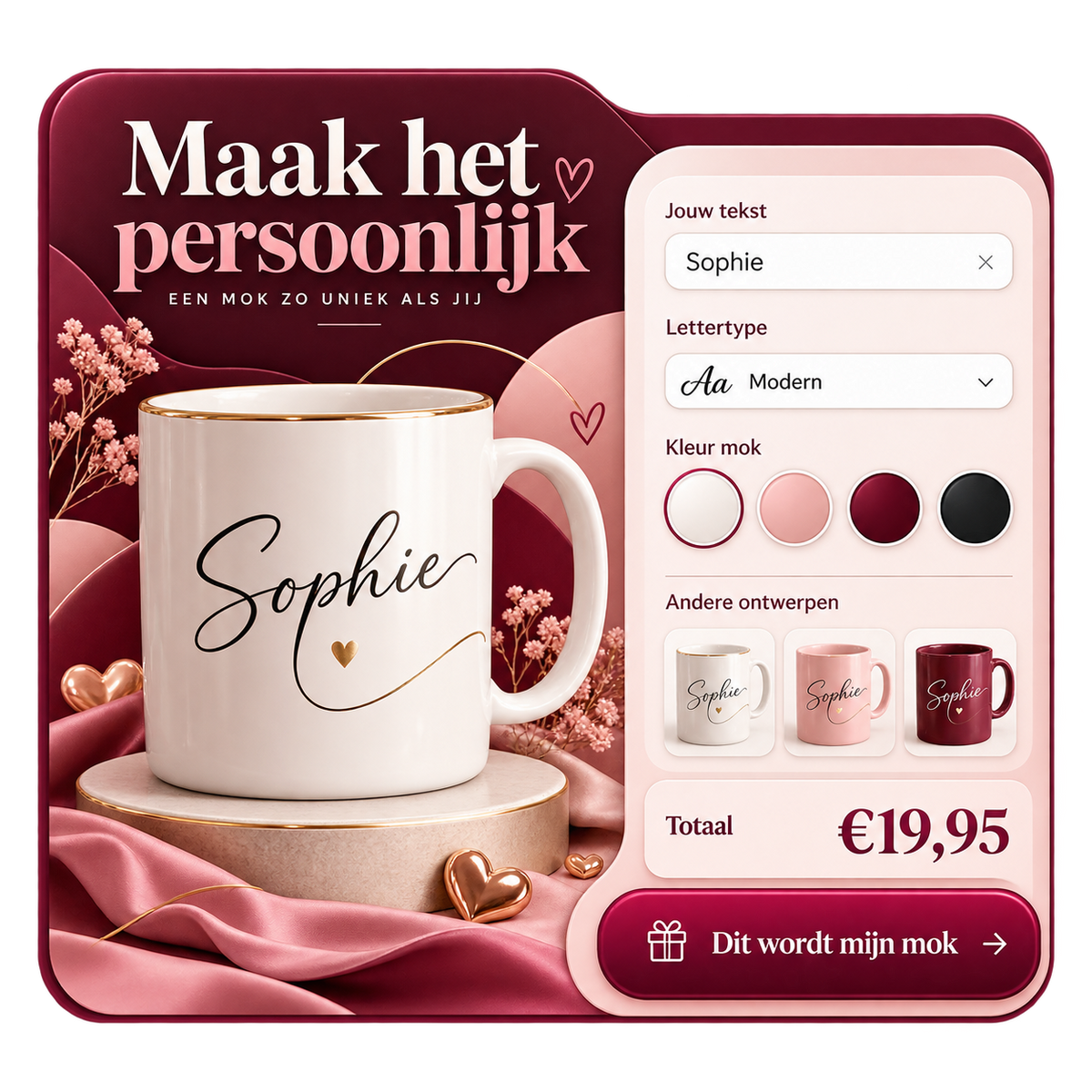 Personalisatie met live voorbeeld voor Shopify — op maat