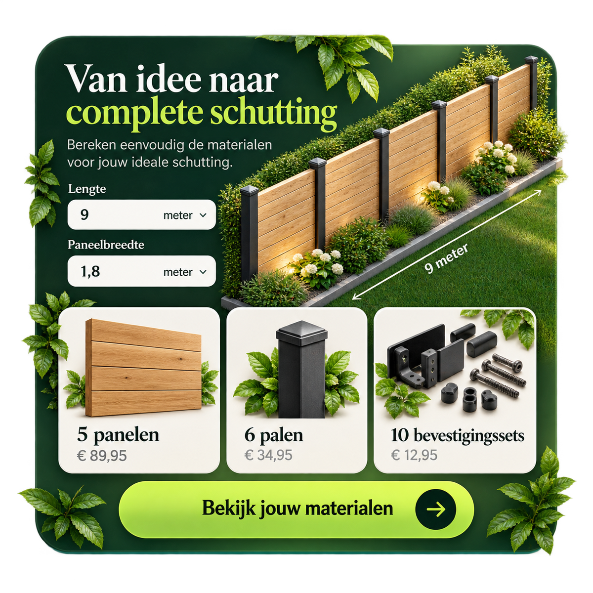Project- en materialenplanner voor Shopify — op maat